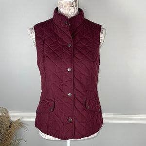 G.H. Bass & Co. Red Quilted Vest Small